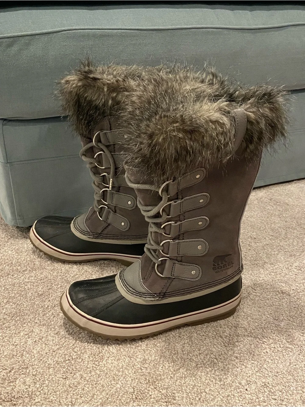 Sorel Black Faux Fur Boot Interior Label